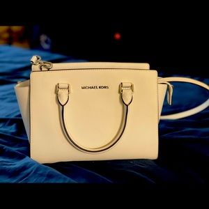 Michael Kors white leather purse